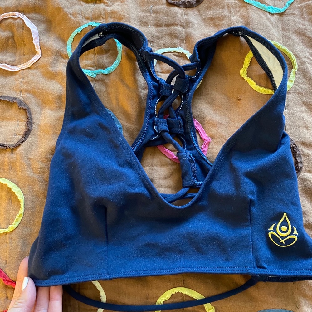 Shakti activewear Lattice Top Navy